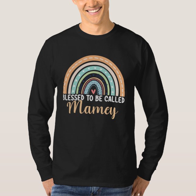 Camiseta Blessed To Be Called Mamey Rainbow Mothers Day Mam (Anverso)