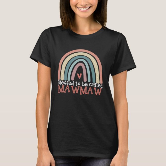 Camiseta Blessed To Be Called Mawmaw Boho Rainbow Mothers D (Anverso)