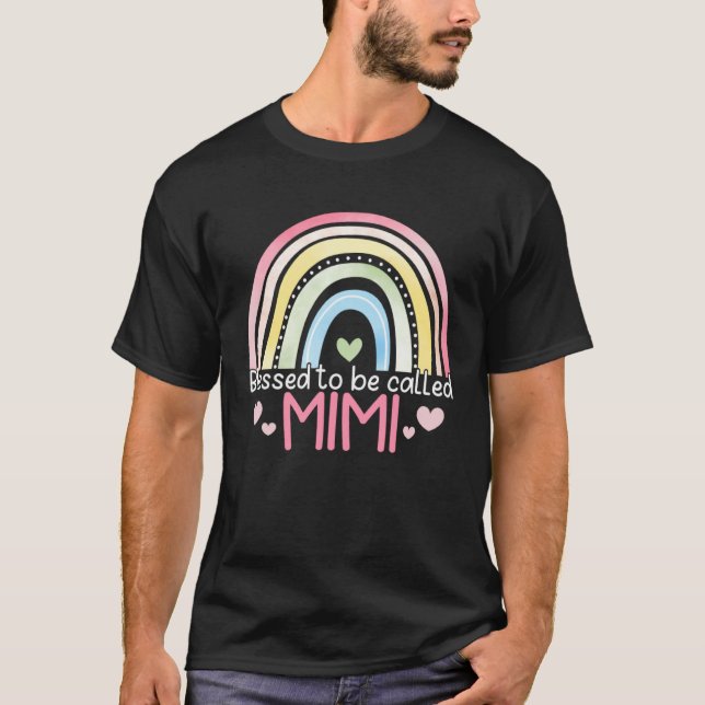 Camiseta Blessed To Be Called Mimi Rainbow Mother s Day Bes (Anverso)