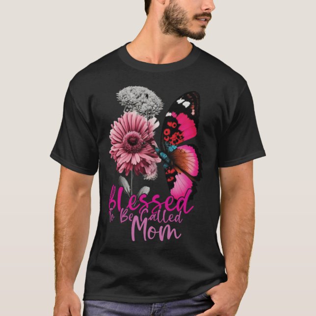 Camiseta Blessed To Be Called Mom Mother s Day 2023 Butterf (Anverso)