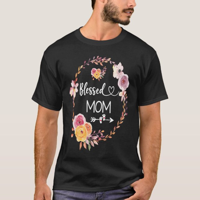 Camiseta Blessed to be called Mom Women Flower Decor Mommy (Anverso)