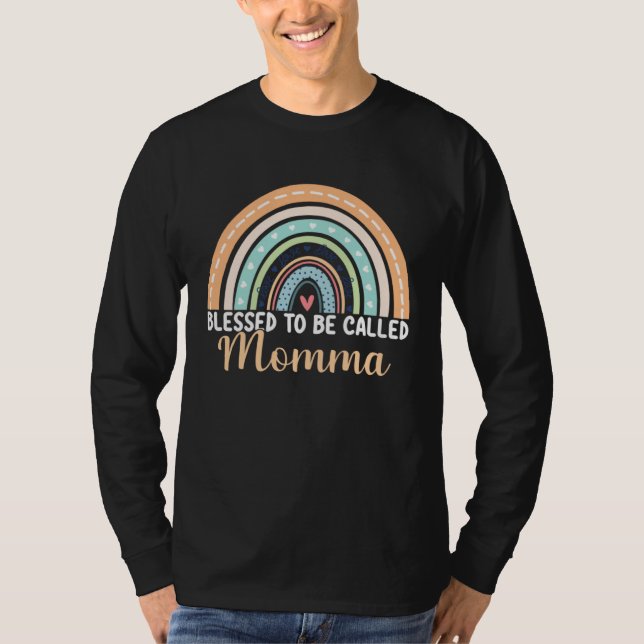 Camiseta Blessed To Be Called Momma Rainbow Mothers Day Mom (Anverso)
