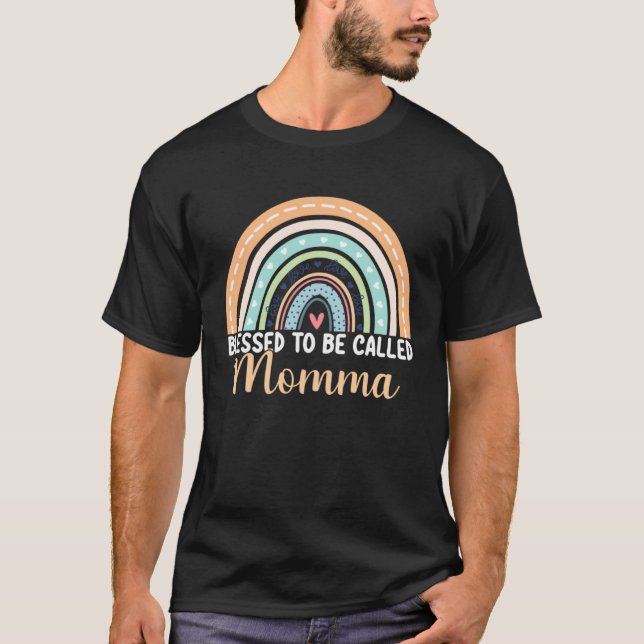 Camiseta Blessed To Be Called Momma Rainbow Mothers Day Mom (Anverso)
