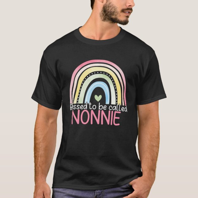 Camiseta Blessed To Be Called Nonnie Rainbow Mother s Day B (Anverso)