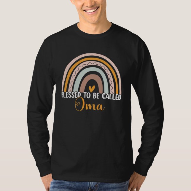 Camiseta Blessed To Be Called Oma Boho Rainbow Mother s Day (Anverso)