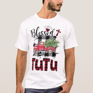 Camiseta Blessed Tutu Red-plaid Navidades