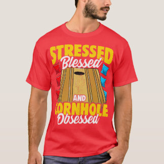 Camiseta Blessed Y Cornhole Obssed Bag Toss Ga