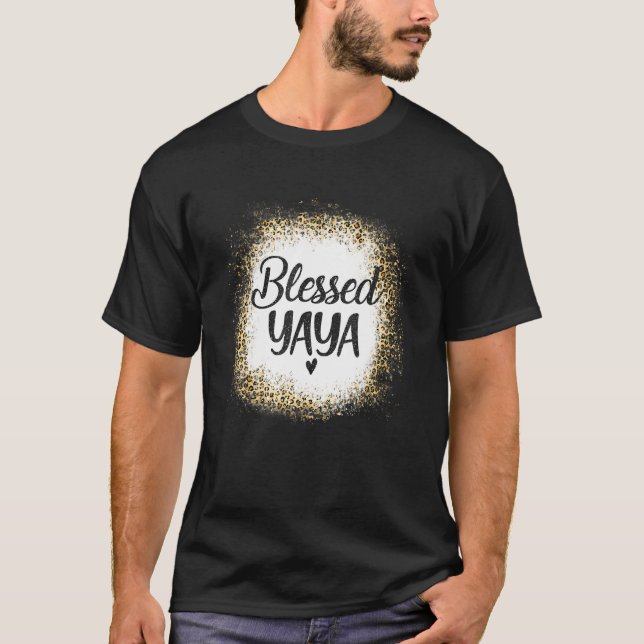 Camiseta Blessed Yaya Leopard    Best Mom Ever  Mother's Da (Anverso)