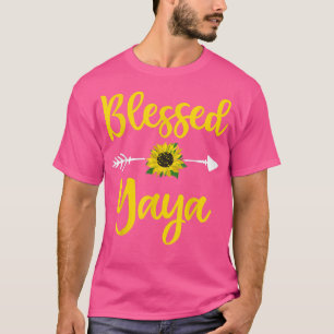 Camiseta Blessed Yaya Sunflower s For Women, Mothers Day