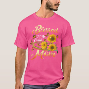 Camiseta Blessedo Se Llama Mamá Día de la Madre Girasol