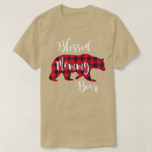Camiseta Blessmy Bear Buffalo Check Plaid Pattern Mam (Diseño del anverso)