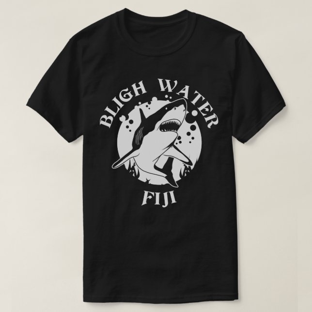 Camiseta Bligh Water Fiji Scuba Buceando Con Tiburones (Diseño del anverso)