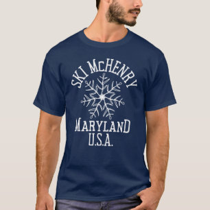 Camiseta Blindado copo de nieve McHenry Maryland EE.UU. Bla