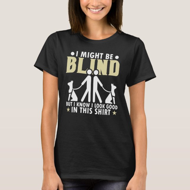 Camiseta Blindness Cane Blind Walking Stick Braille 8 (Anverso)