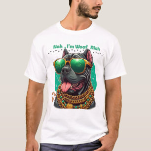 Camiseta Blingee en francés - Perro de hip-hop con cadenas