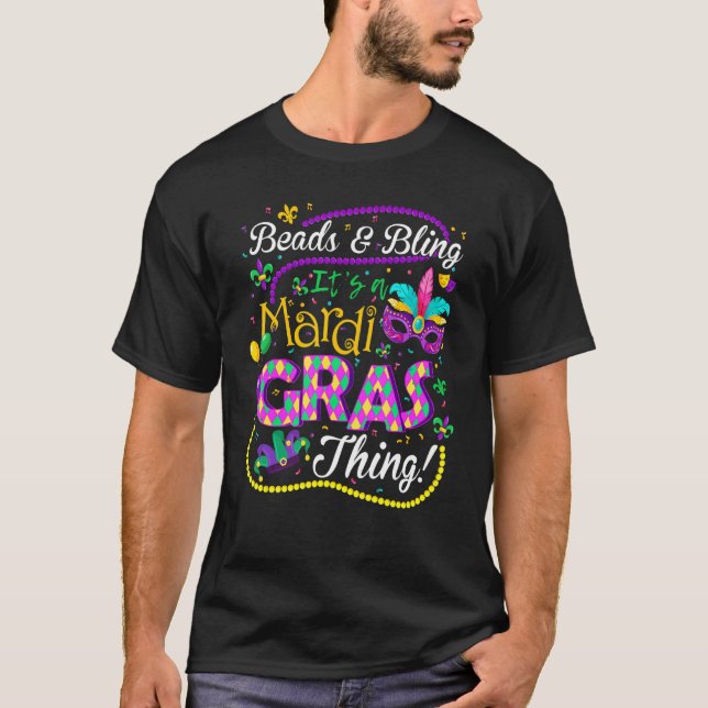 Camiseta Blings Beads It's A Mardi Gras Thing New Orleans C (Anverso)