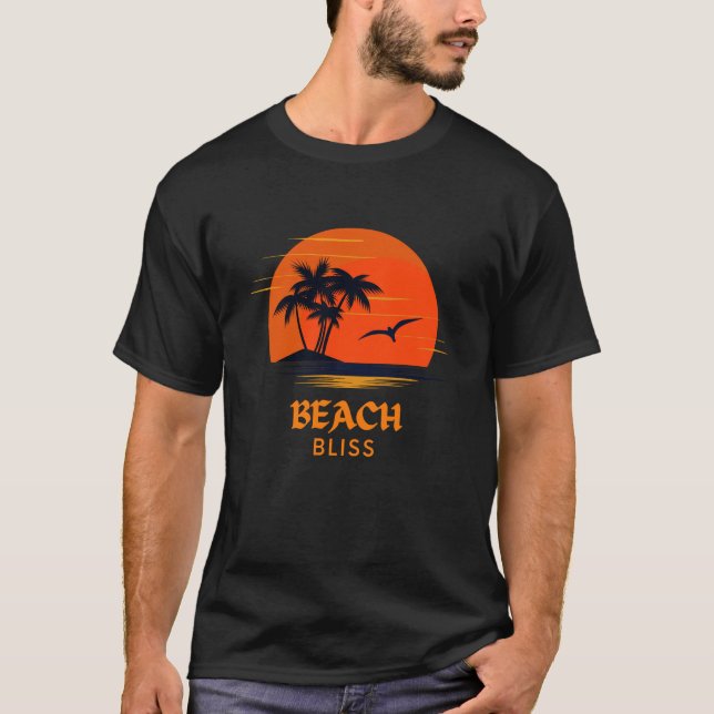Camiseta Bliss de playa: Sol ardiente (Anverso)