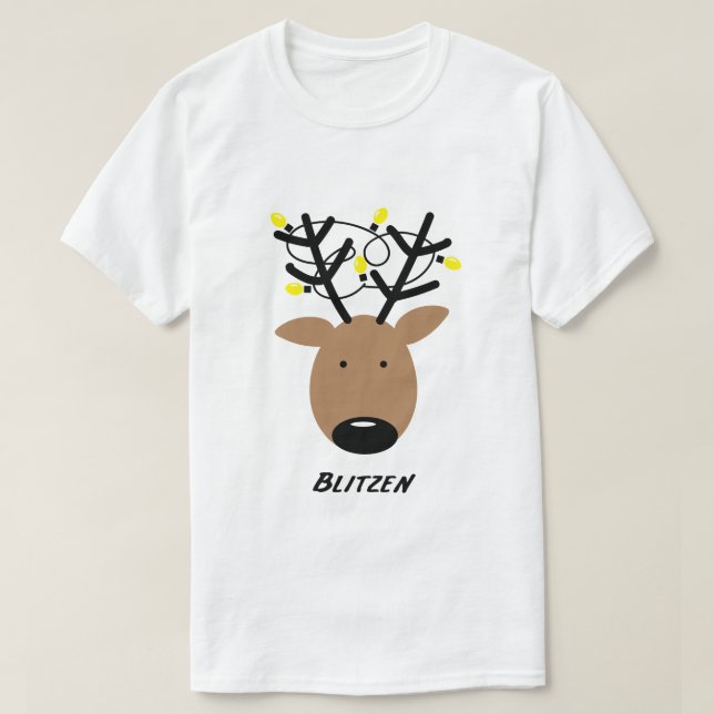 Camiseta Blitzen Reindeer (Diseño del anverso)