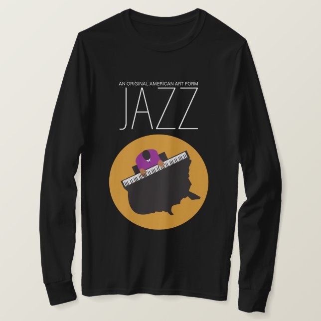 Camiseta BLK BLK de manga larga AmeriJazz Basic (Anverso del diseño)