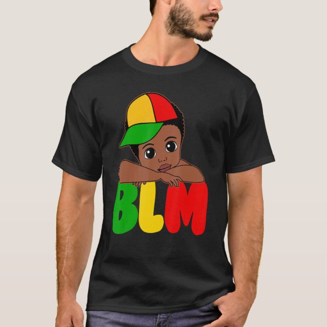 Camiseta BLM Black King Black History Melanin African Black (Anverso)