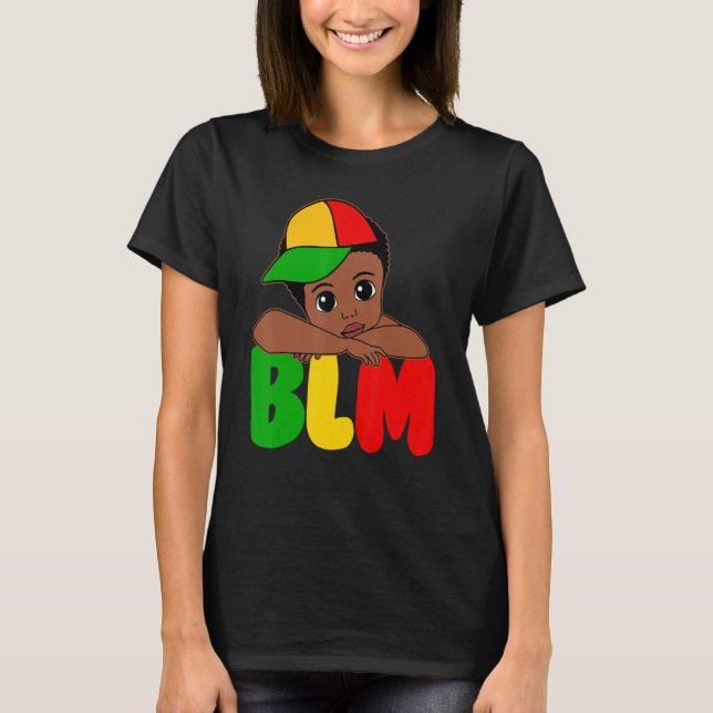 Camiseta BLM Black King Black History Melanin African Black (Anverso)