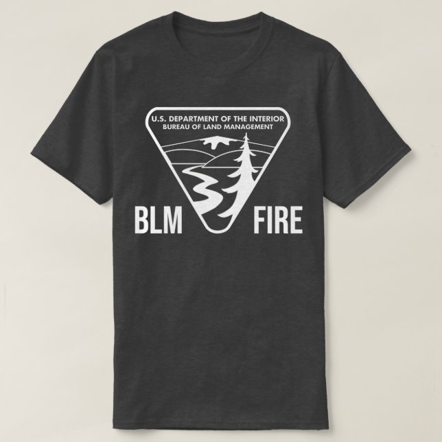 Camiseta BLM FIRE Bureau of Land Management White (Diseño del anverso)