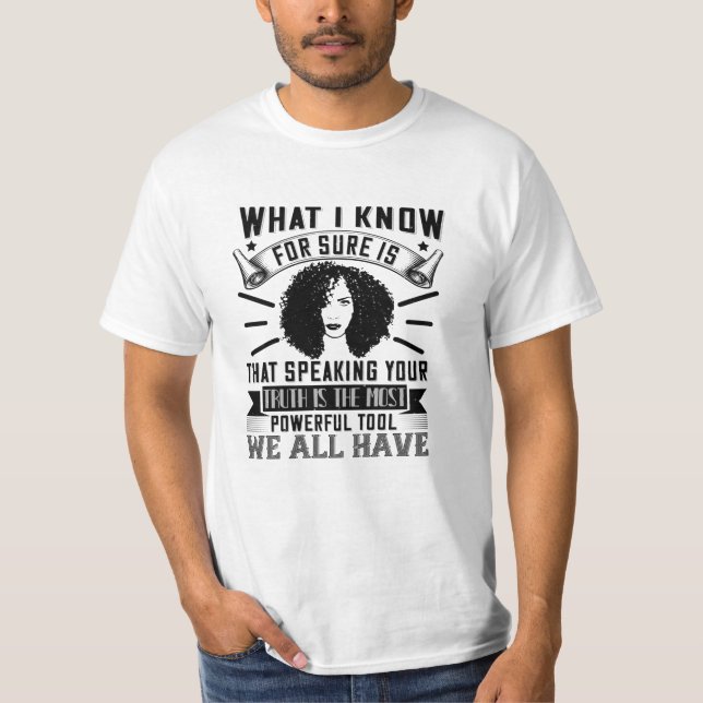 Camiseta BLM - Hablar tu verdad es poderoso (Anverso)