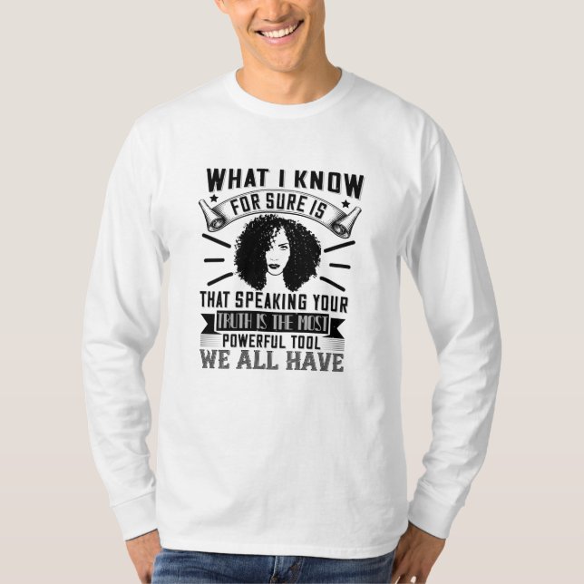 Camiseta BLM - Hablar tu verdad es poderoso (Anverso)