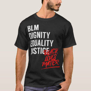Camiseta BLM La igualdad de género Justicia la vida negra e