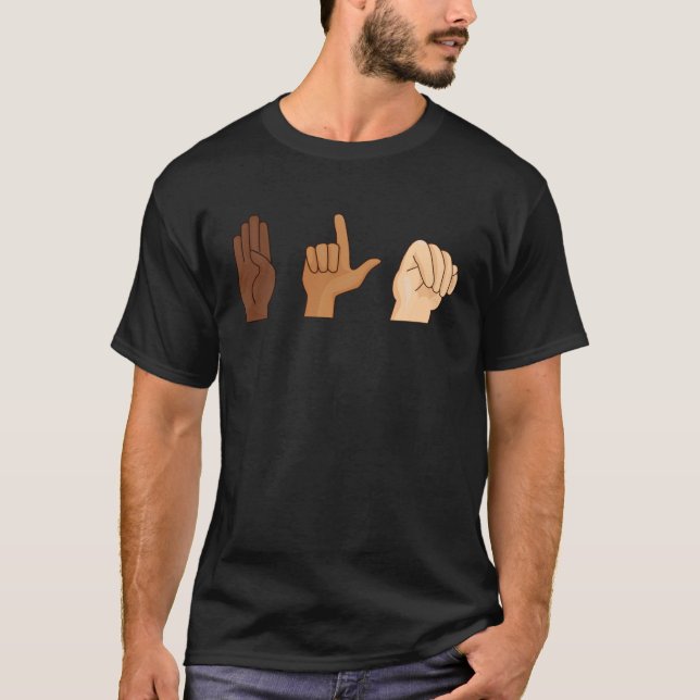 Camiseta BLM Rótulo ASL Igualdad (Anverso)