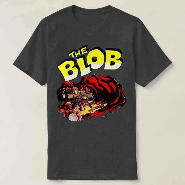 Camiseta BLOB Retro Cult Classic Horror Fan Art (Diseño del anverso)