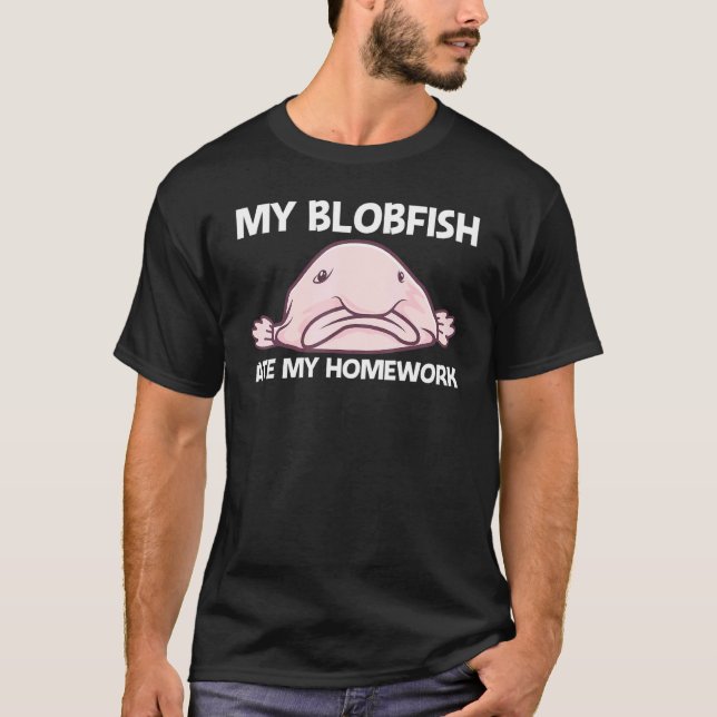 Camiseta Blobfish For Kids Boys Deep Sea Fish Zoo Animal (Anverso)