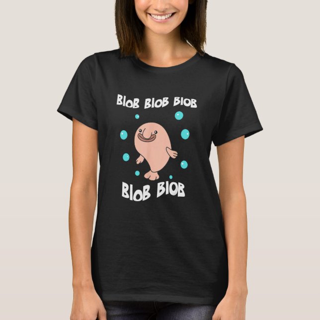 Camiseta Blobfish Shirny Funny Pink Blobfish acuario océano (Anverso)