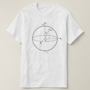 Camiseta Bloch Sphere   Física/Matemáticas de bits cuánt