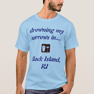 Camiseta Block Island, FIESTA de RI. Nueva bebida de verano