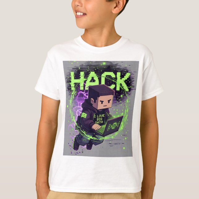CAMISETA BLOCK KIDS HACK (Anverso)