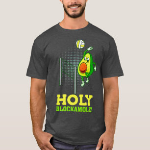 Camiseta Blockamole Funny Volleyball Match Block Aguacate