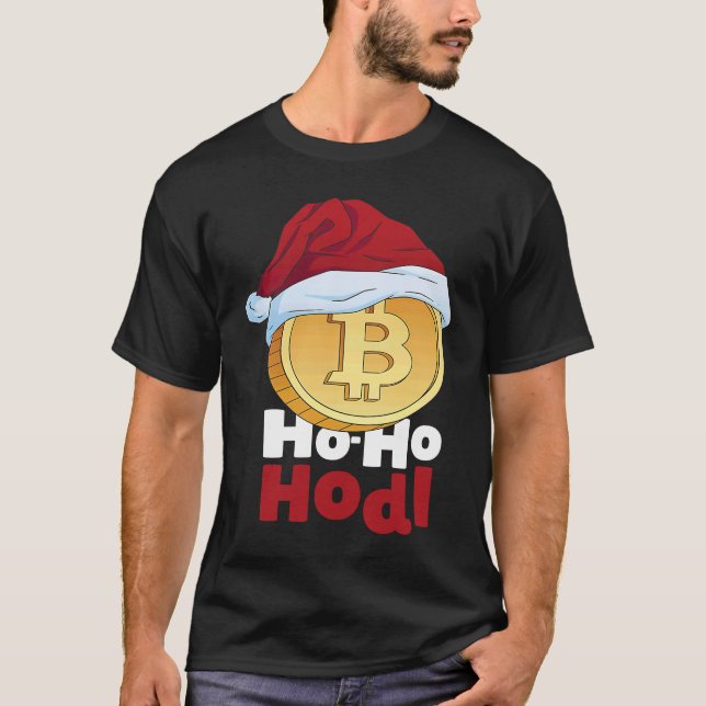 Camiseta Blockchain Ho HoHodl Xmas Bitcoin Cryptocurrency B (Anverso)