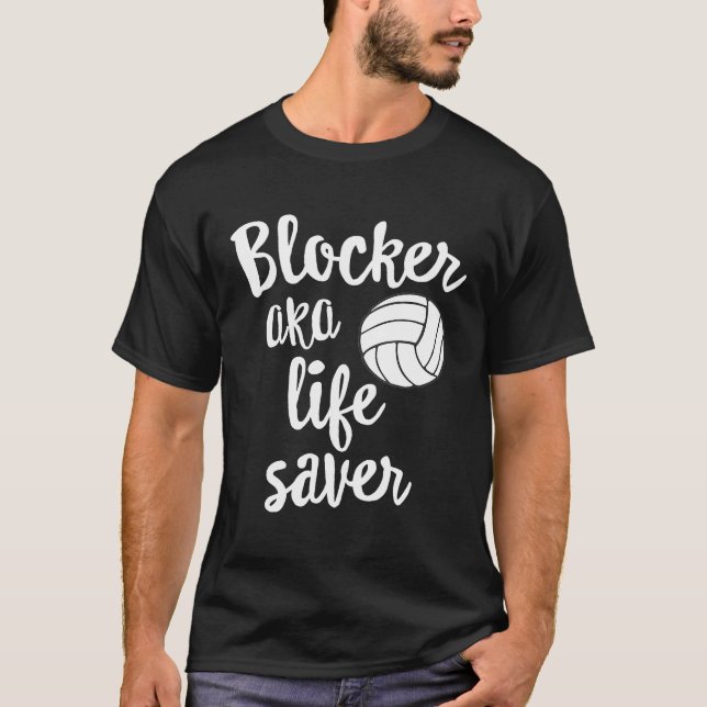 Camiseta Blocker Aka Life Saver defensa de voleibol (Anverso)