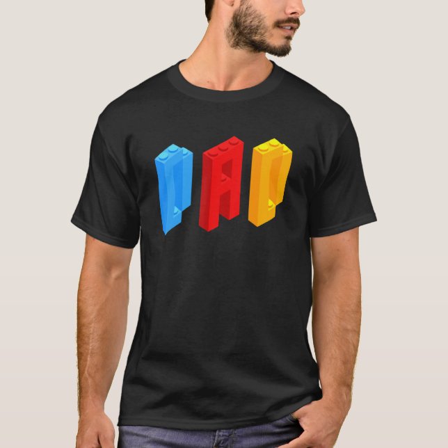 Camiseta Blocks Master Dad Brick Builder Guay Builder Dad (Anverso)