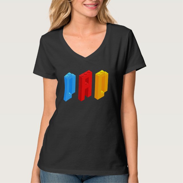 Camiseta Blocks Master Dad Brick Builder Guay Builder Dad (Anverso)