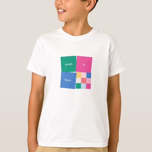 Camiseta Blocks Multicolor de juego Cumpleaños (Anverso)