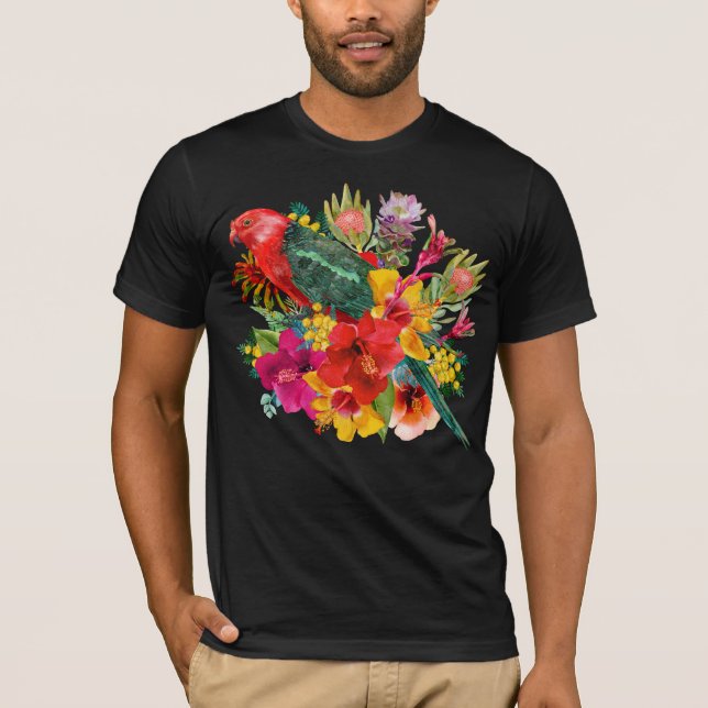 Camiseta Blogs tropicales de reyes de loros (Anverso)
