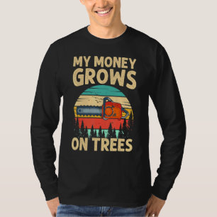 Camiseta Bloguero arborista Mi dinero cultiva árbol alpinis