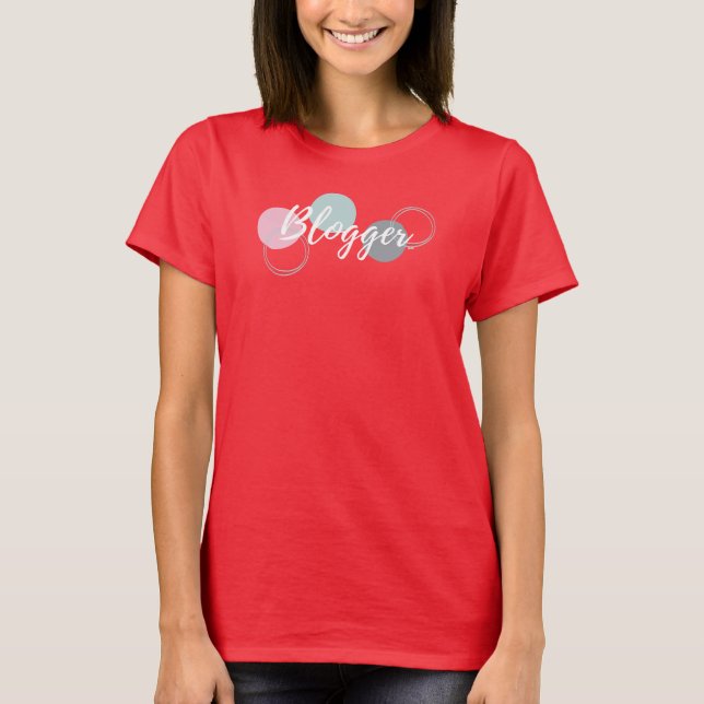 Camiseta Bloguero con burbujas (Anverso)