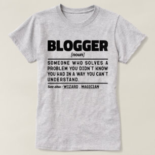Camiseta Bloguero Nuevo Definición Graciosa Cita De Escritu
