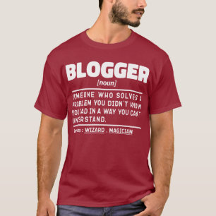 Camiseta Bloguero Nuevo Definición Graciosa Cita De Escritu