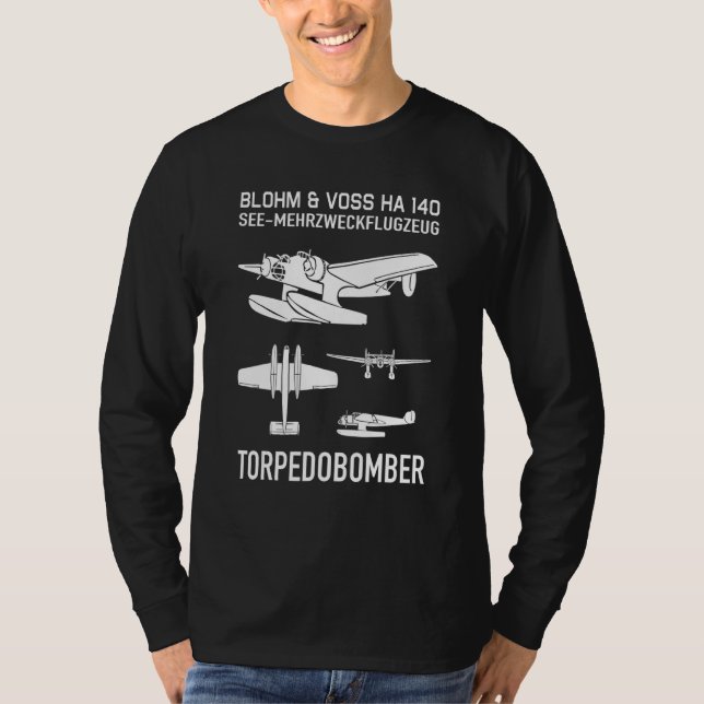 Camiseta Blohm & Voss Ha 140 Avión Marítimo Alemán Ww2 Torp (Anverso)