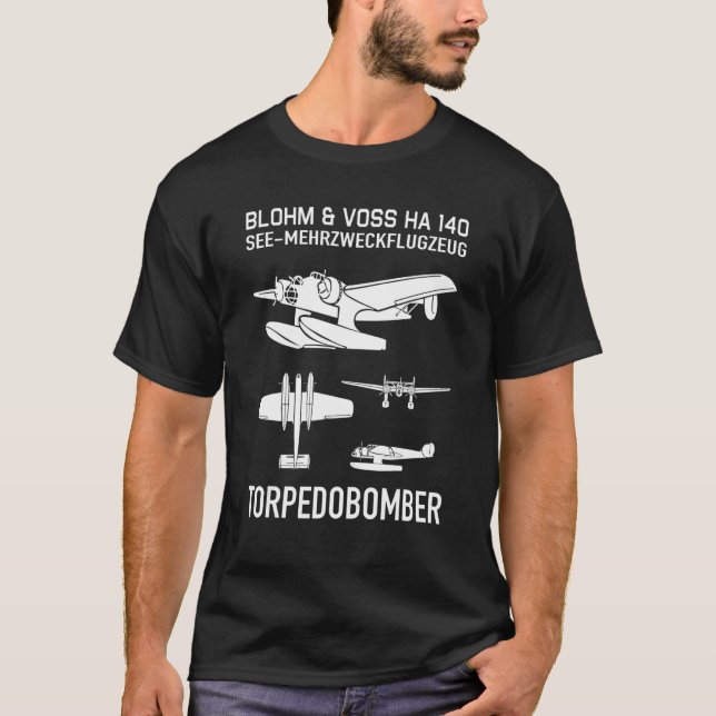 Camiseta Blohm & Voss Ha 140 Avión Marítimo Alemán Ww2 Torp (Anverso)
