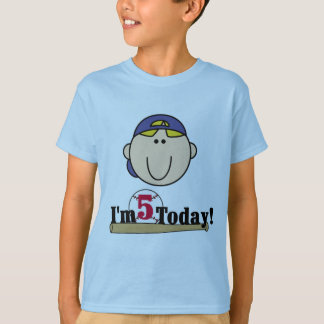 Camiseta Blond Boy Baseball 5º cumpleaños